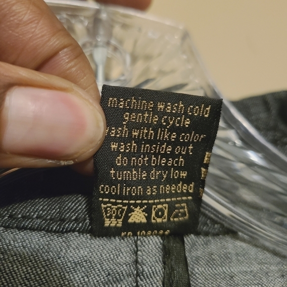 Sean by Sean Combs | Dark Blue Denim V-Neck Midi Length Wrap Dress (Size XS) - Picture 6 of 15